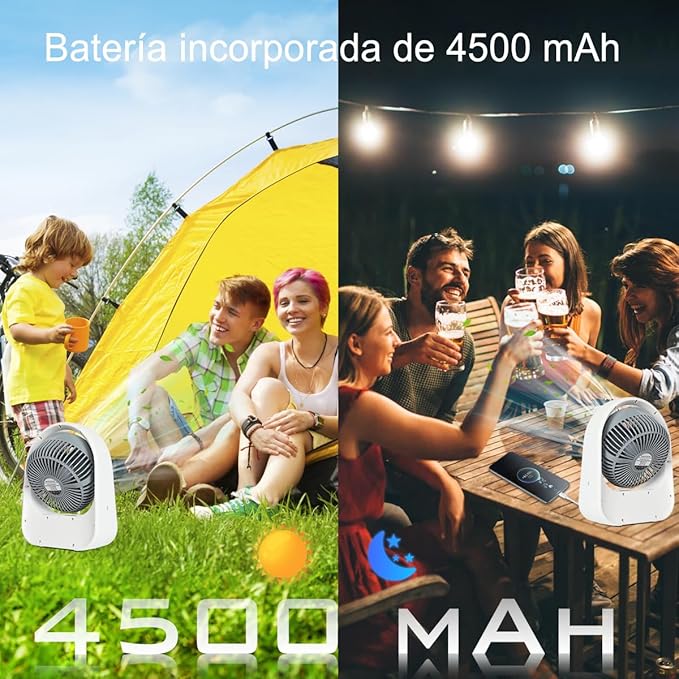 ABANICO SOLAR RECARGABLE PORTATIL 8"