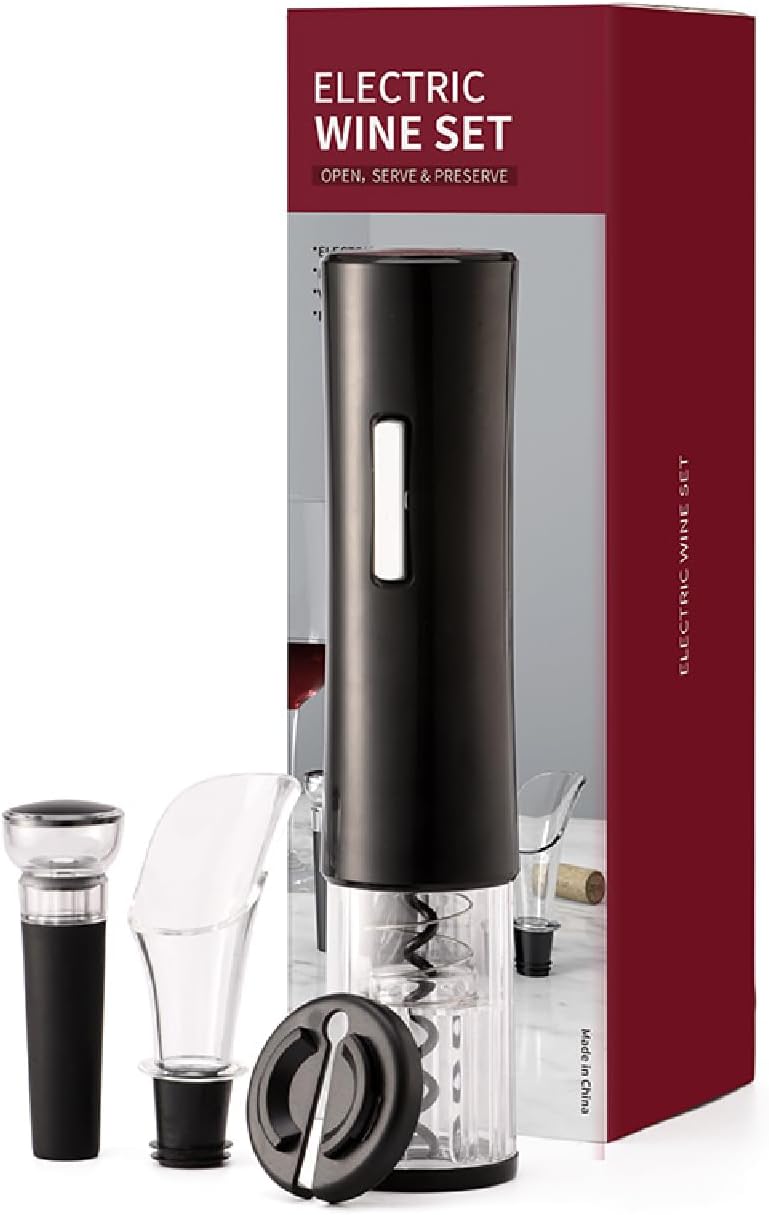 SET DESTAPADOR DE VINO ELECTRICO