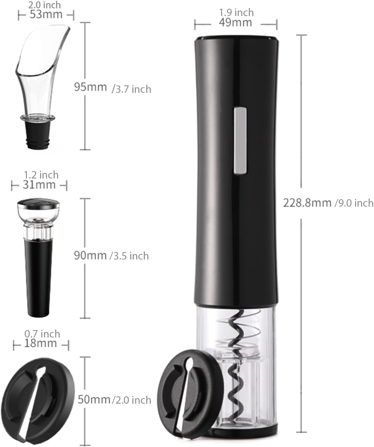 SET DESTAPADOR DE VINO ELECTRICO