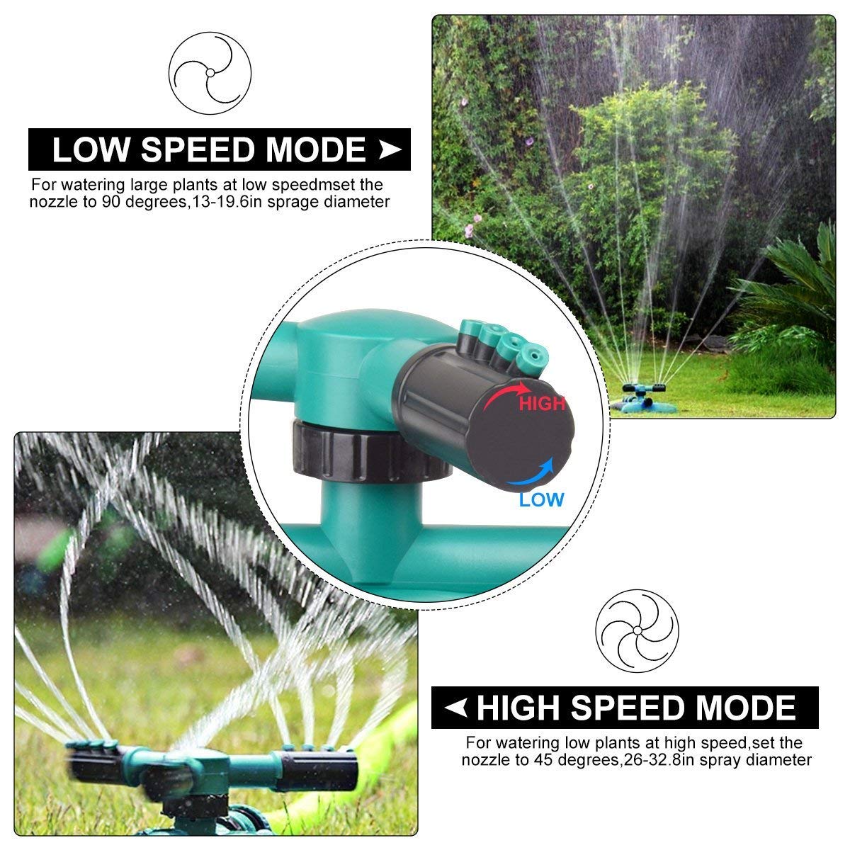 ROCIADOR DE JARDIN GIRATORIO