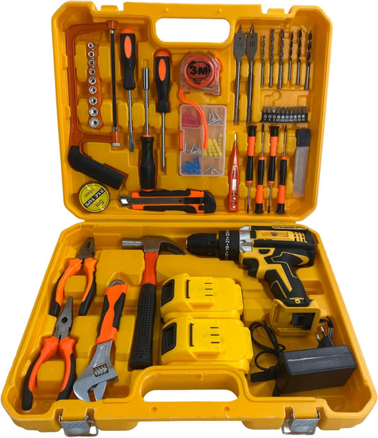 SET DE TALADRO RECARGBLE CON HERRAMIENTAS