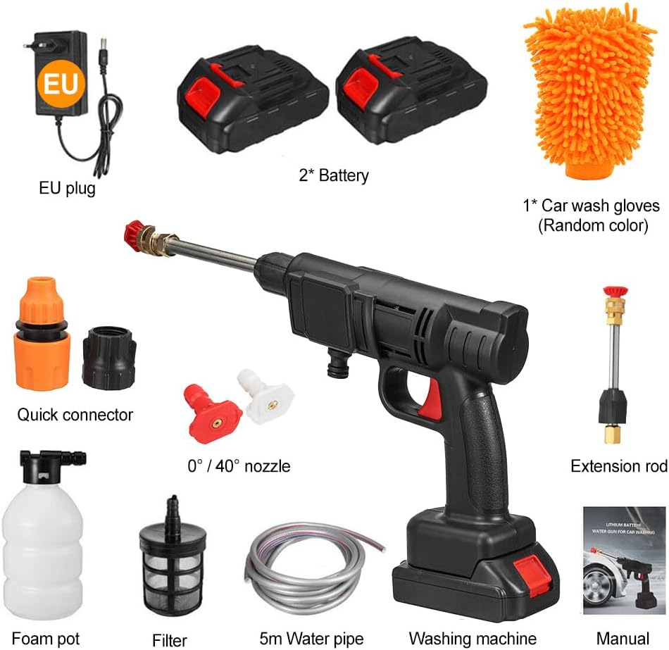 PISTOLA HIDROLAVADORA CON 2 BATERIAS 48V Y 24V