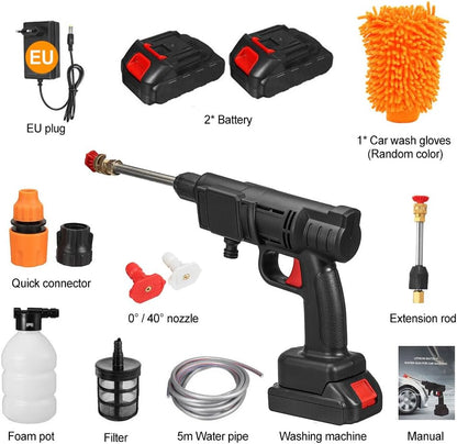 PISTOLA HIDROLAVADORA CON 2 BATERIAS 48V Y 24V