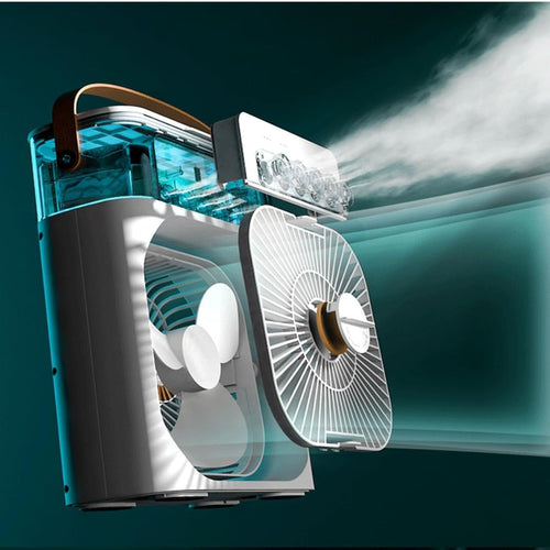 MINI VENTILADOR DE AIRE CON HUMIFICADOR