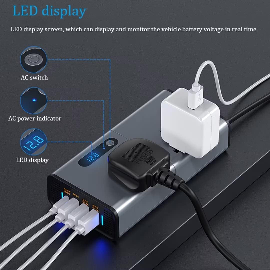 POWER INVERTER 300W CON CONECTOR USB