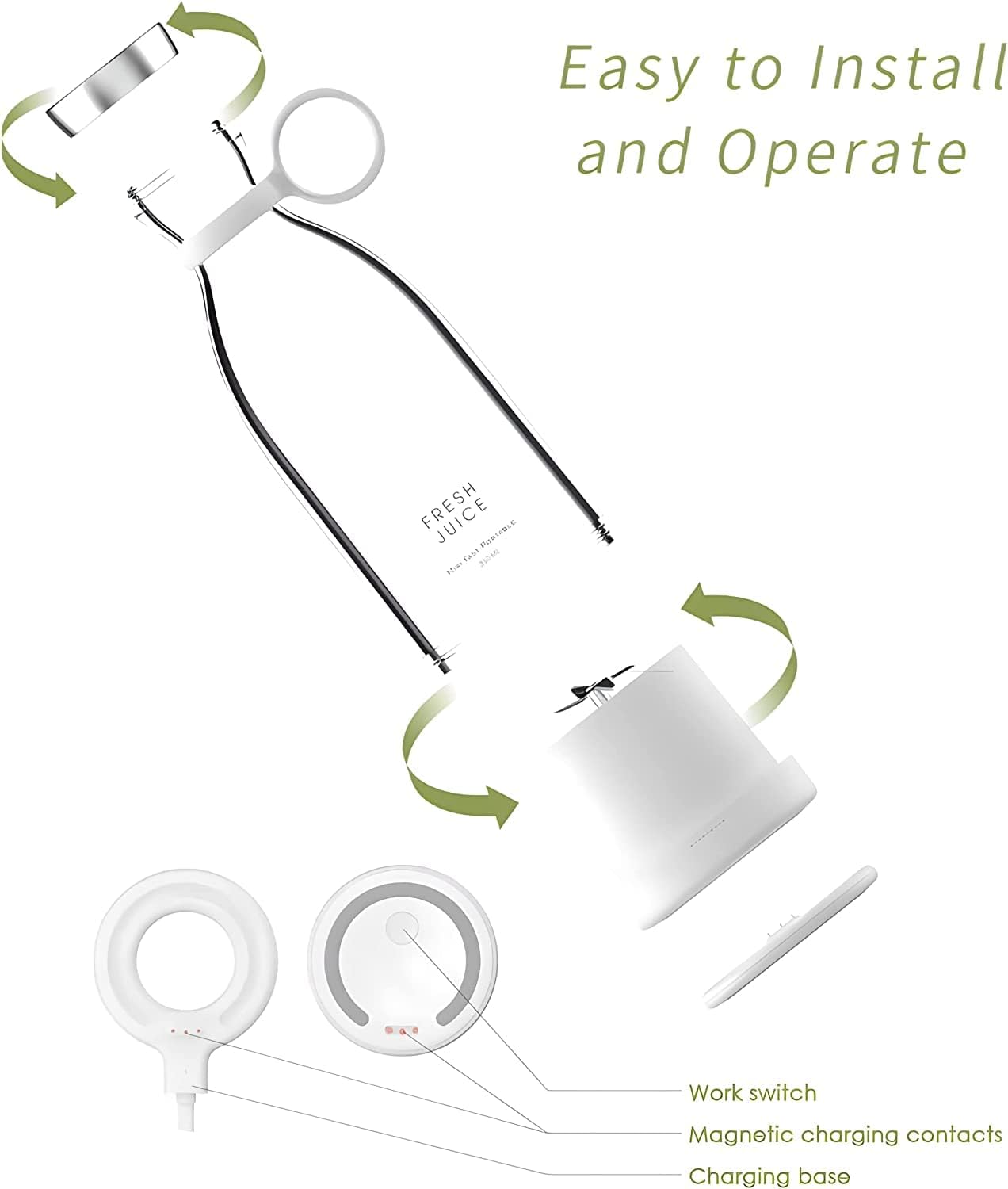 LICUADORA PORTÁTIL TIPO BOTELLA 300ML