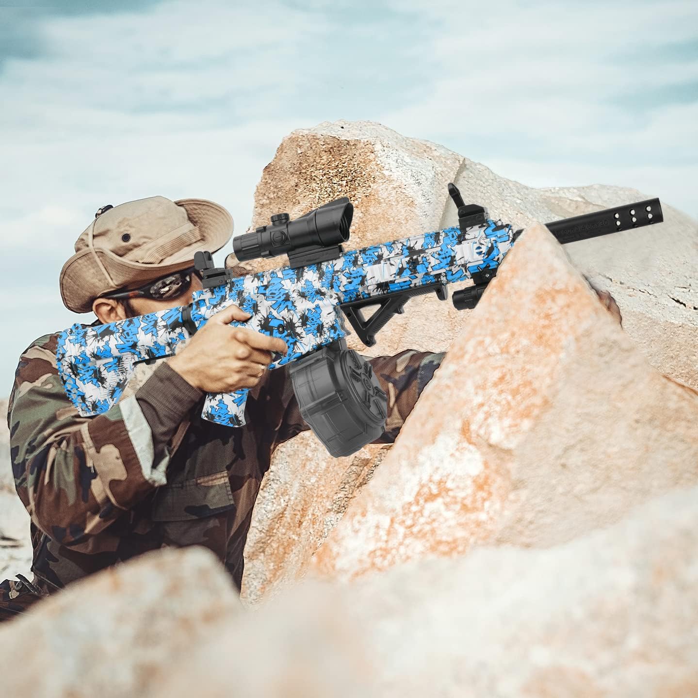 PISTOLA HIDRO GEL CON VISOR