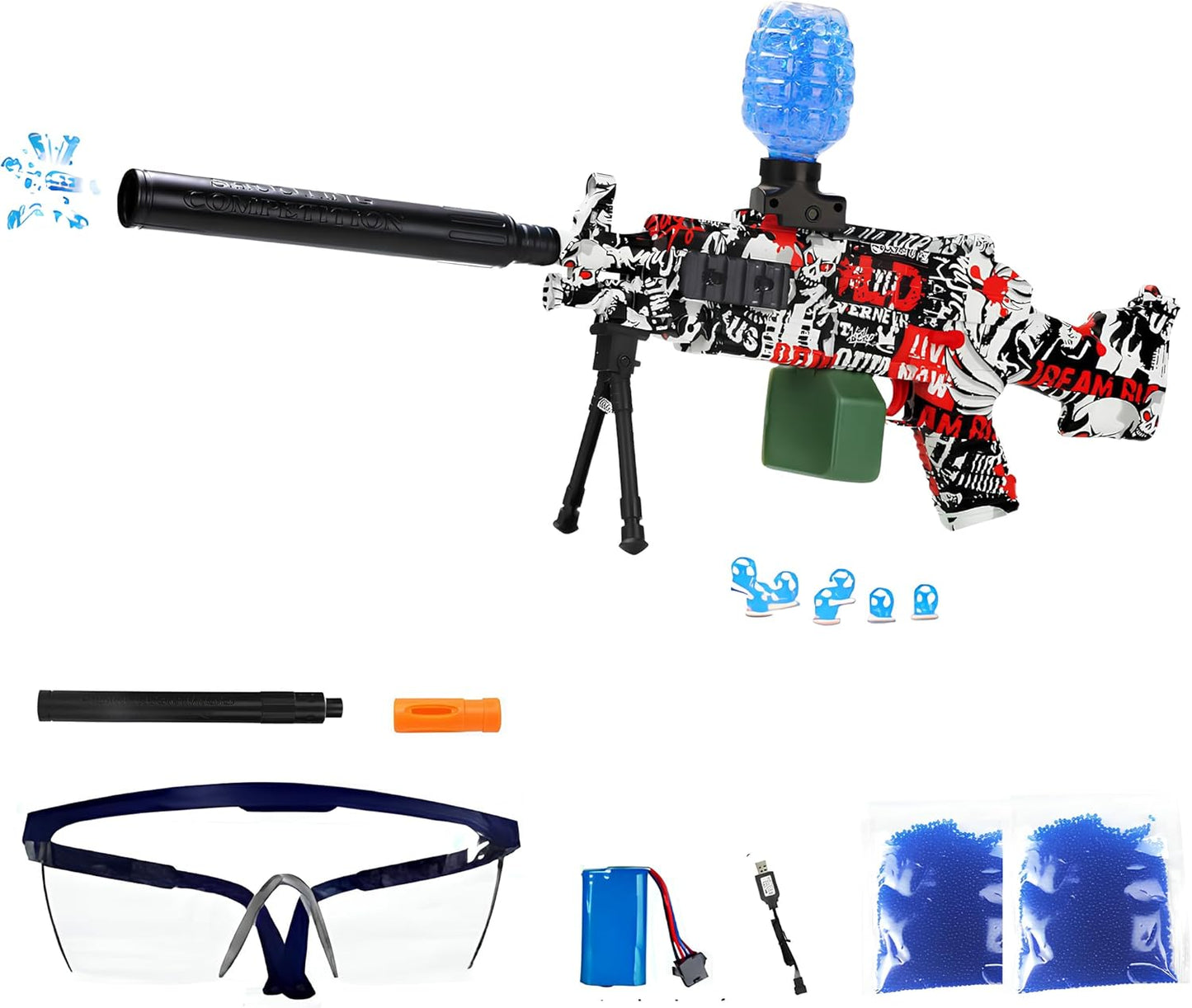 PISTOLA DE HIDROGEL CON CARGADOR