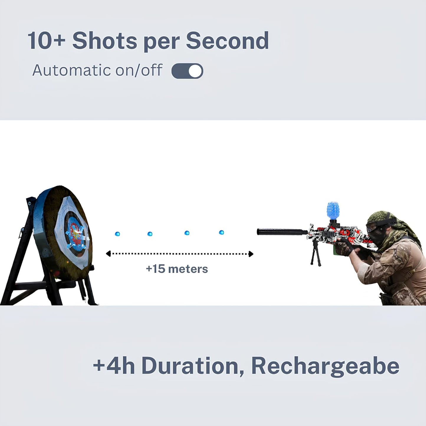PISTOLA DE HIDROGEL CON CARGADOR