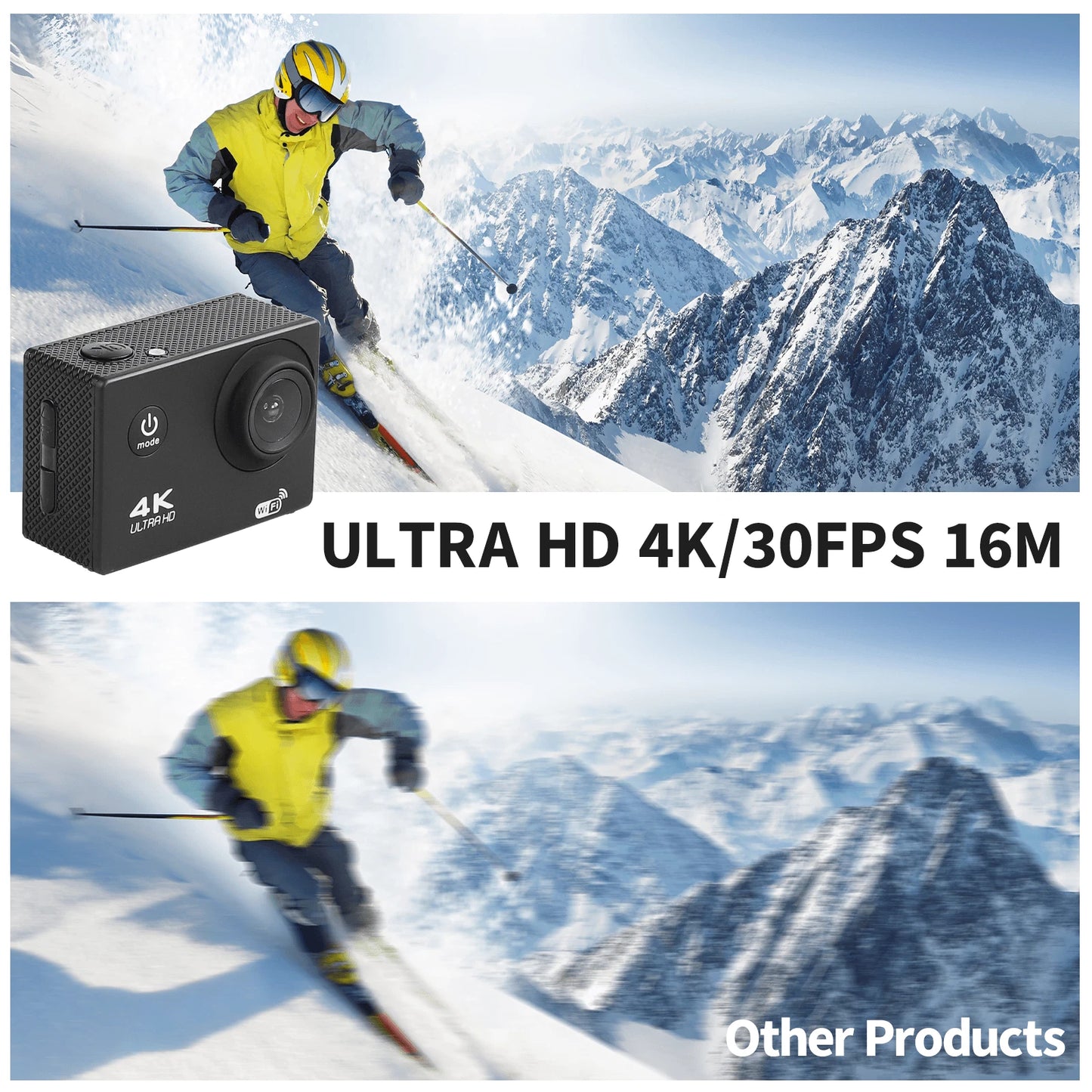 CAMARA 4K 2'' ULTRA HD 1080P SPORT WIFI 12MP CAM ACTION